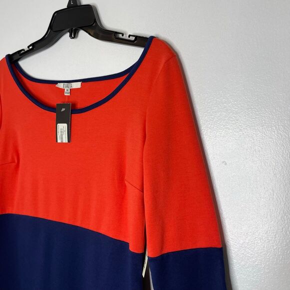 BB Dakota Red & Navy Colorblock Dress Size M NWT Women's - Picture 2 of 11